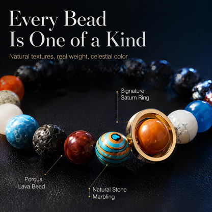 🌌The "Wear the Universe" Natural Stone Solar System Bracelet | Grounding Galaxy Jewelry