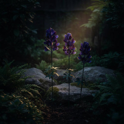 🔥Limited-time 50% off🌷Bluebonnet Lupine Metal Garden Stake, Rustic Outdoor Flower Sculpture for Lawn, Patio & Landscape Border Decor