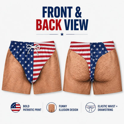 🇺🇸 Funny Patriotic Men’s Swim Trunks – Freedom & Chill Summer Beach Shorts 🏖️ (📦Buy 2 Free Shipping)
