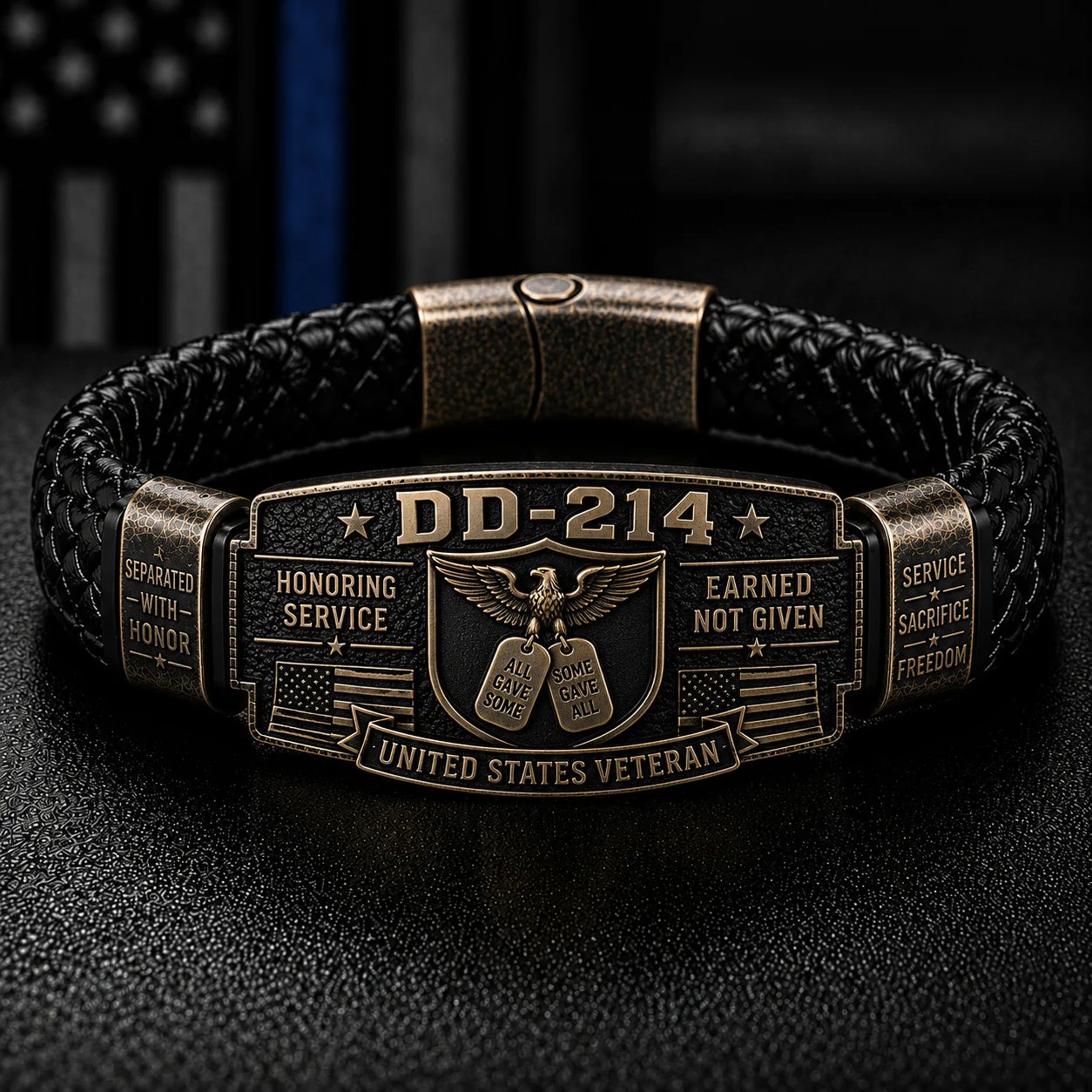 🔥DD-214 Veteran Honor Bracelet - Made By VETERAN 'Robert Smith'