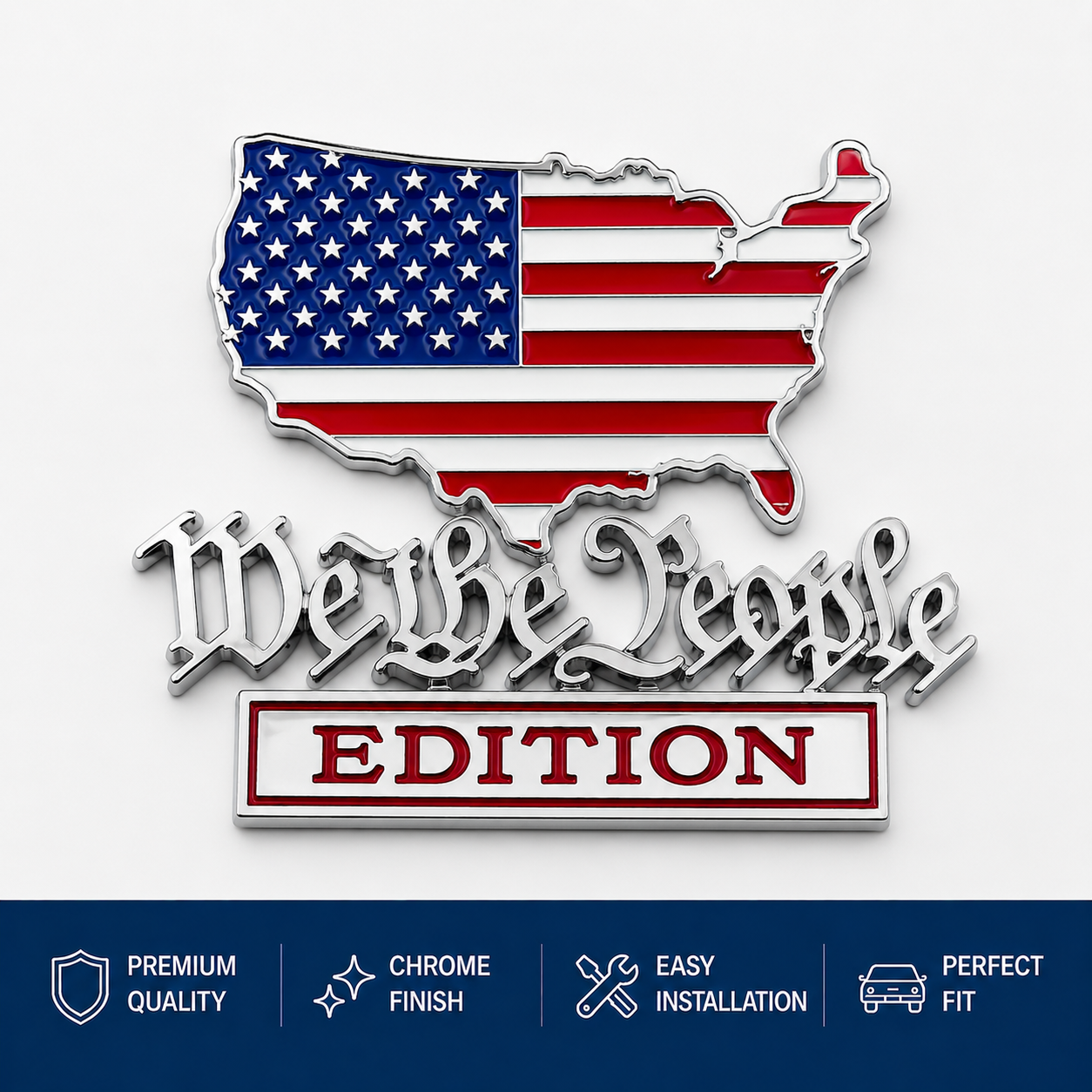 🔥🔥Summer Sale 49% OFF🔥We The People Patriot Flag Edition Car Emblem Metal Badge