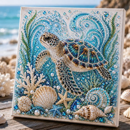 🌊🌊🔥 Last Day 50% OFF Big Sale - 🌊✨ Ocean Theme Pearl Art DIY Kit – Relaxing DIY Craft to Create Stunning Coastal Artwork
