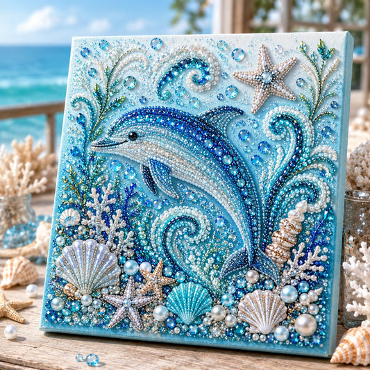🌊🌊🔥 Last Day 50% OFF Big Sale - 🌊✨ Ocean Theme Pearl Art DIY Kit – Relaxing DIY Craft to Create Stunning Coastal Artwork