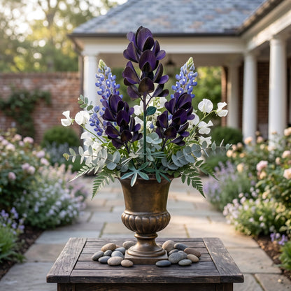 🔥Limited-time 50% off🌷Bluebonnet Lupine Metal Garden Stake, Rustic Outdoor Flower Sculpture for Lawn, Patio & Landscape Border Decor