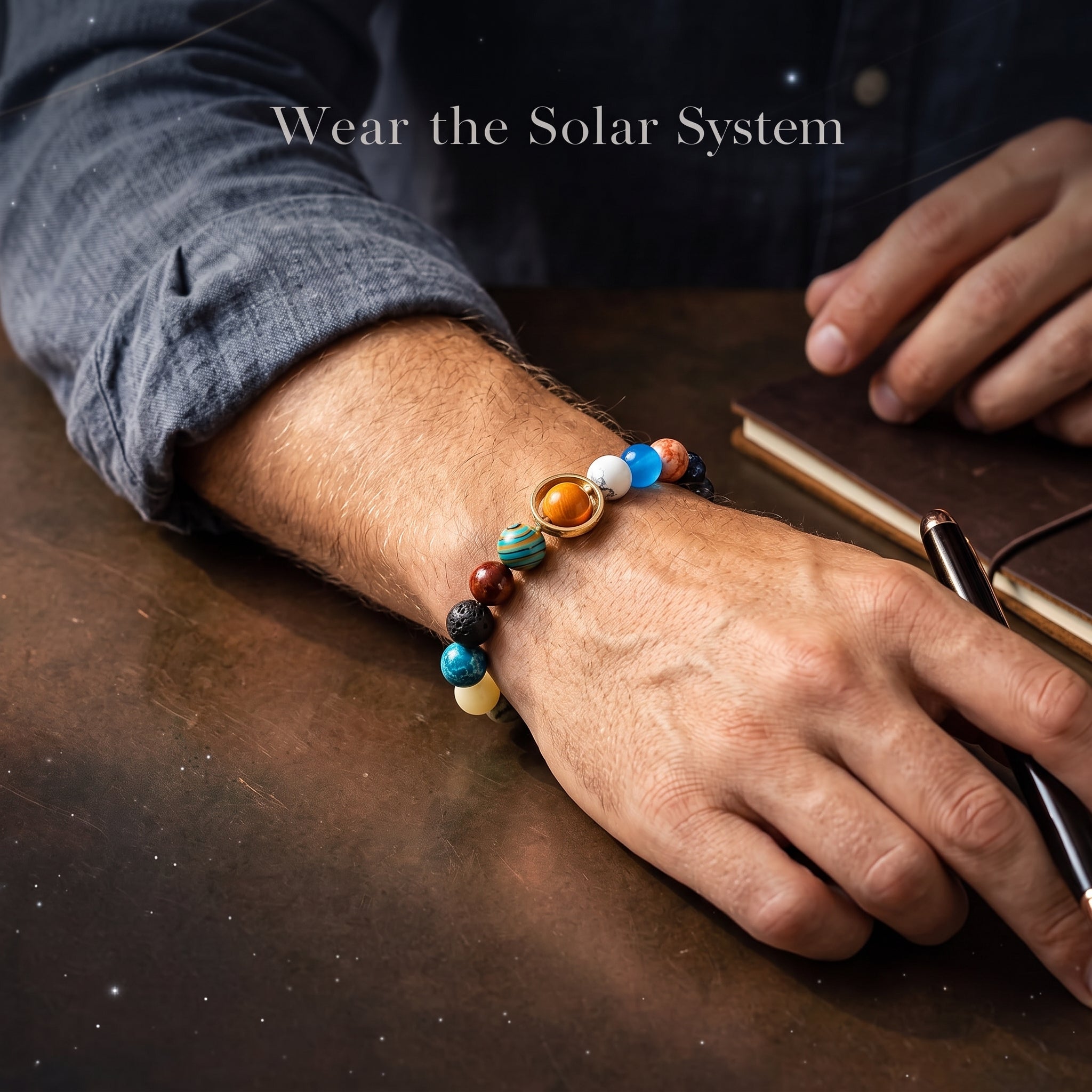 🌌The "Wear the Universe" Natural Stone Solar System Bracelet | Grounding Galaxy Jewelry